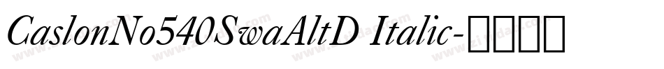 CaslonNo540SwaAltD Italic字体转换